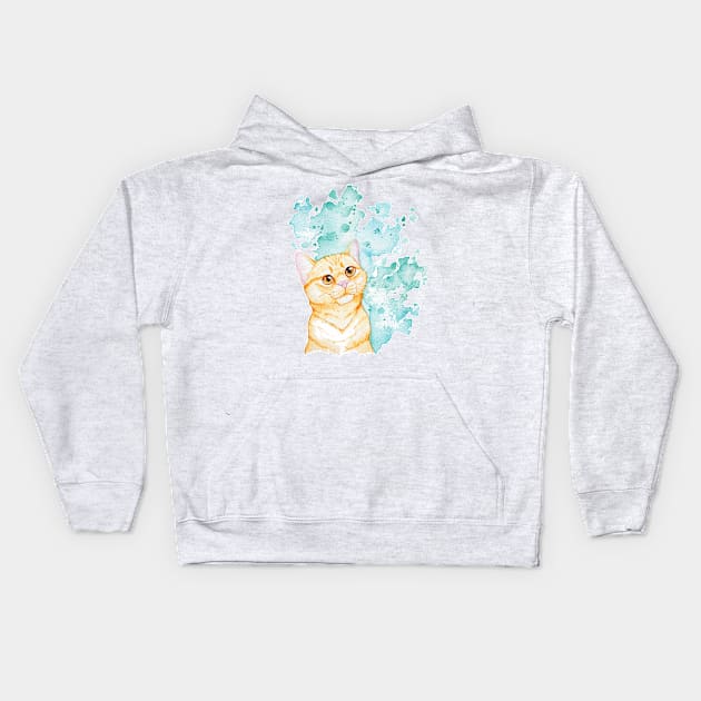 Tabby Dreams Kids Hoodie by TaksArt